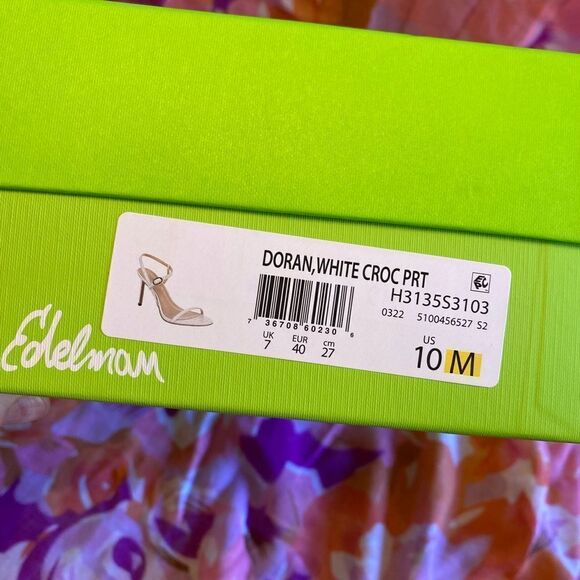 ✨Bridal Must-Have! White Sam Edelman Croc Vegan Heels – Size 10 | Wedding Ready✨ - Picture 5 of 7